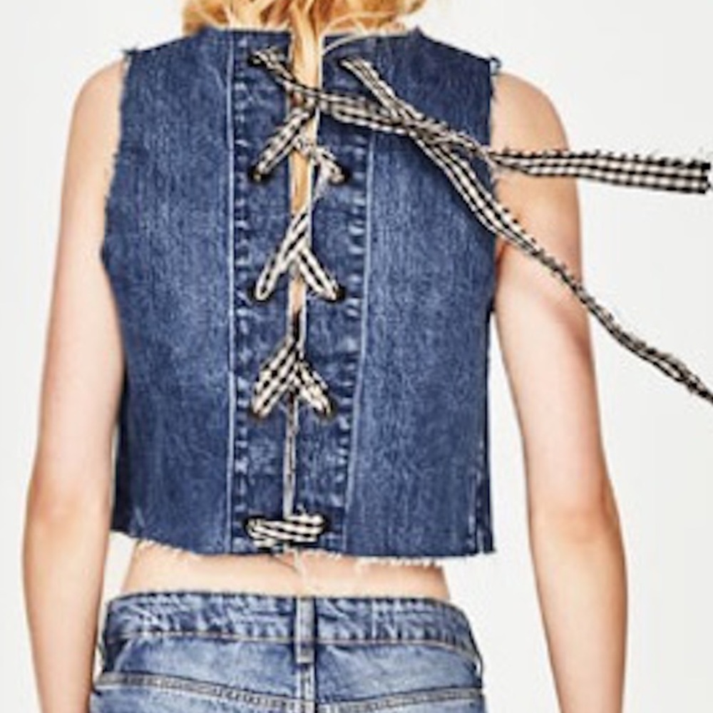 Zara denim top - Picture 7 of 7